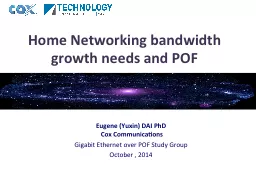 Home Networking bandwidth growth needs and POF