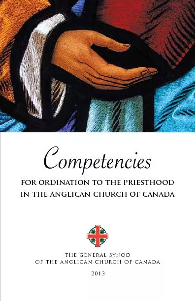 for ordination to the priesthood in the anglican church of canadat h e
