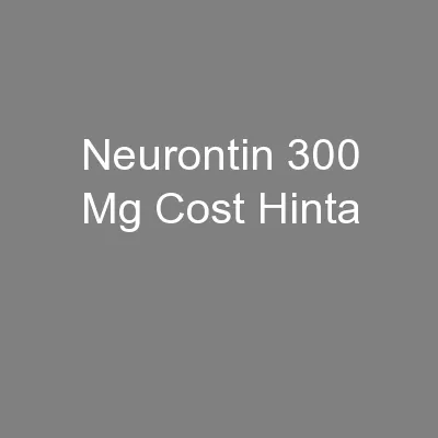 Neurontin 300 Mg Cost Hinta
