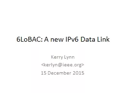 6LoBAC: A new IPv6 Data Link