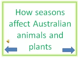 How seasons affect Australian
