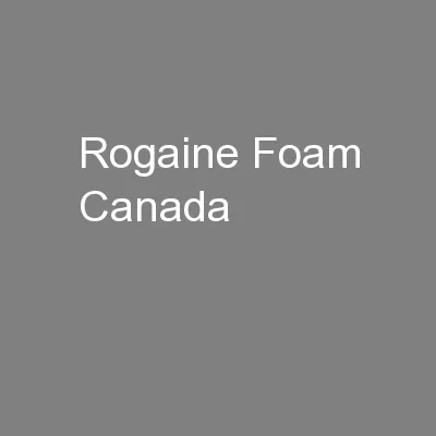 Rogaine Foam Canada