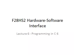 F28HS2 Hardware-Software Interface