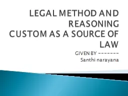 LEGAL METHOD AND REASONING