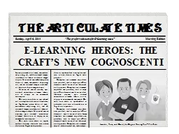 E-Learning Heroes: the craft’s new Cognoscenti