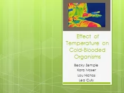 Effect of Temperature on Cold-Blooded Organisms