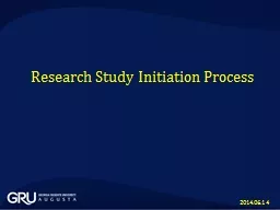 Research Study Initiation