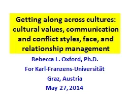 Getting along across cultures: cultural values,