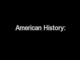 American History:
