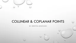 Collinear & coplanar points