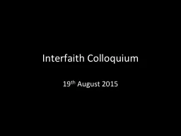 Interfaith Colloquium