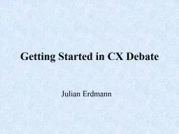 Getting Started in CX Debate