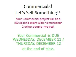 Commercials!