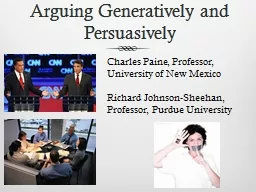 Arguing Generatively and Persuasively