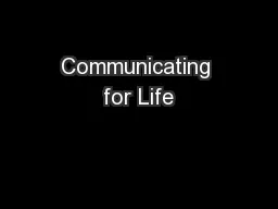 Communicating for Life