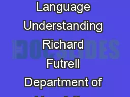 Measuring Amok Term Paper for CS U Natural Language Understanding Richard Futrell Department