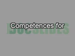 Competences for