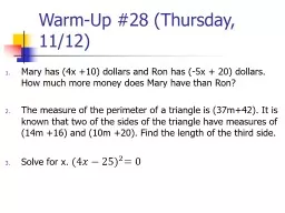 Warm-Up #28 (Thursday, 11/12)