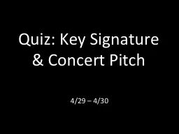 Quiz: Key Signature