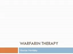 Warfarin Therapy