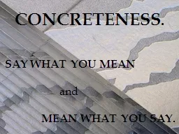 CONCRETENESS