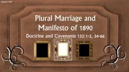 Plural Marriage and Manifesto of 1890