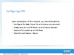 Configuring CIFS