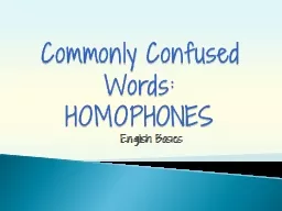Commonly Confused