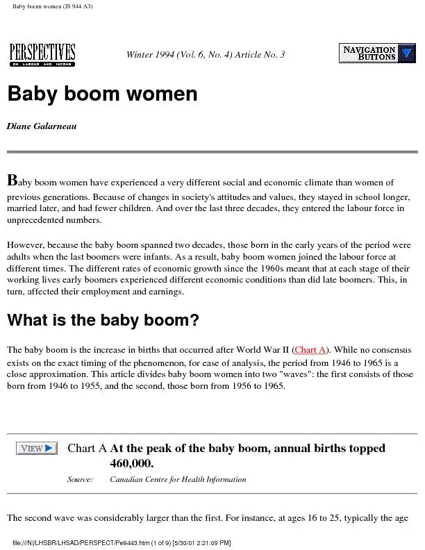 Baby boom women (IS 944 A3)
