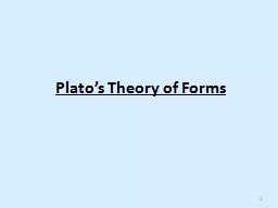 Plato’s Theory of Forms