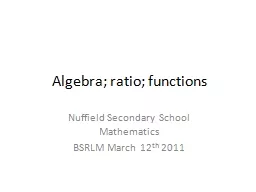 Algebra; ratio; functions