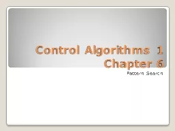 Control Algorithms 1
