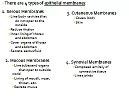 Types of Membranes
