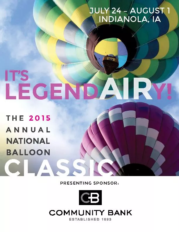 CLASSICANNUALNATIONAL BALLOONJULY 24 – AUGUST 1