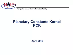 Planetary Constants Kernel