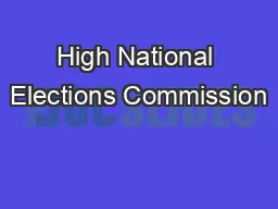 High National Elections Commission