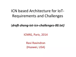 ICN based Architecture for