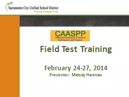 Field Test Training