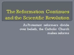 The Reformation Continues
