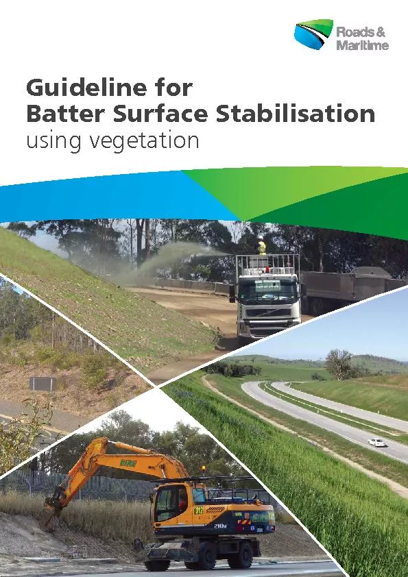 Guideline for Batter Surface Stabilisation