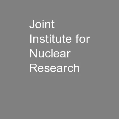 Joint  Institute for Nuclear Research