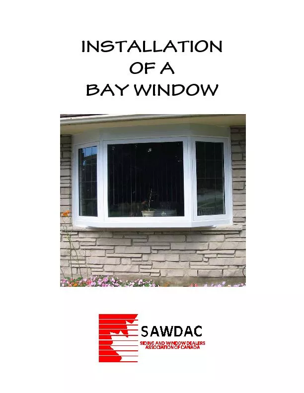 INSTALLATION  OF A BAY WINDOW