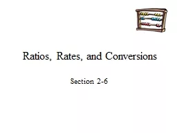 Ratios, Rates, and Conversions