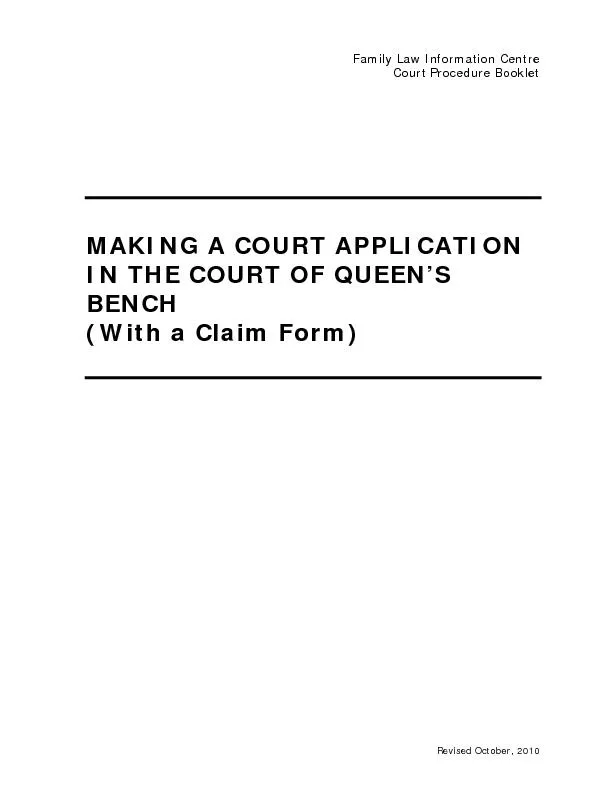 Making a Court Application (With a Claim Form)