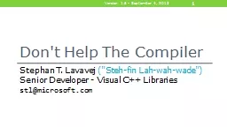 Don't Help The Compiler