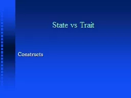State vs Trait