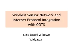 Wireless Sensor Network and