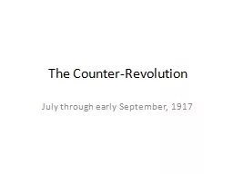 The Counter-Revolution