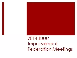 2014 Beef Improvement Federation Meetings