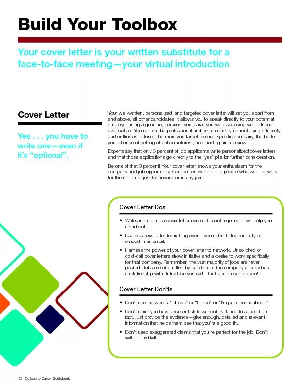 Your well-written, personalized, and targeted cover letter will set yo